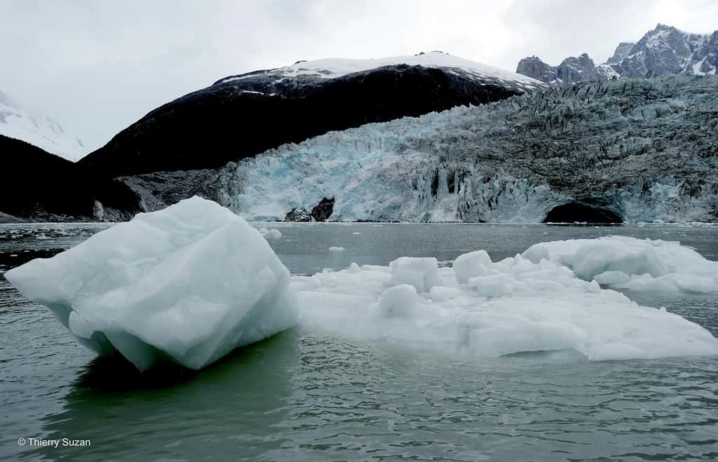 Avec ses immenses murs de glace qui se jettent dans l’eau, les glaciers incarnent la puissance brute de la nature. Glacier Pia © Thierry Suzan – Tous droits réservés